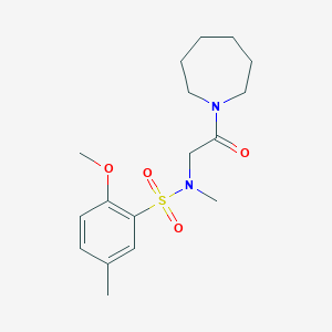 molecular formula C17H26N2O4S B3452016 N-[2-(1-azepanyl)-2-oxoethyl]-2-methoxy-N,5-dimethylbenzenesulfonamide 