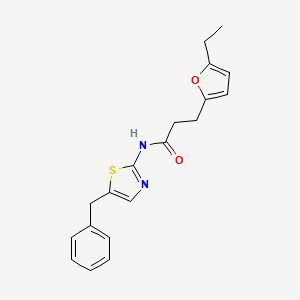 molecular formula C19H20N2O2S B3452063 N-(5-benzyl-1,3-thiazol-2-yl)-3-(5-ethyl-2-furyl)propanamide 