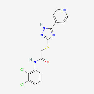 molecular formula C15H11Cl2N5OS B3452106 N-(2,3-dichlorophenyl)-2-{[5-(4-pyridinyl)-4H-1,2,4-triazol-3-yl]thio}acetamide 