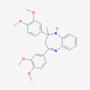 2,4-Bis(3,4-dimethoxyphenyl)-2-methyl-2,3-dihydro-1H-1,5-benzodiazepine
