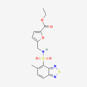 molecular formula C15H15N3O5S2 B3452118 ETHYL 5-[(5-METHYL-2,1,3-BENZOTHIADIAZOLE-4-SULFONAMIDO)METHYL]FURAN-2-CARBOXYLATE 