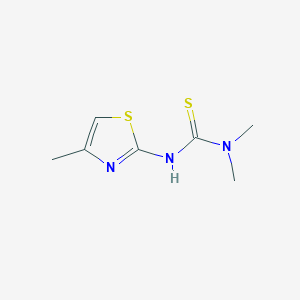 molecular formula C7H11N3S2 B034522 1,1-Dimethyl-3-(4-methyl-1,3-thiazol-2-yl)thiourea CAS No. 19958-75-9