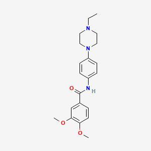 molecular formula C21H27N3O3 B3452270 N-[4-(4-ethylpiperazin-1-yl)phenyl]-3,4-dimethoxybenzamide 