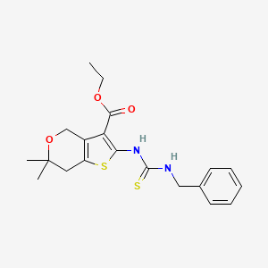 molecular formula C20H24N2O3S2 B3452323 ethyl 2-{[(benzylamino)carbonothioyl]amino}-6,6-dimethyl-6,7-dihydro-4H-thieno[3,2-c]pyran-3-carboxylate 