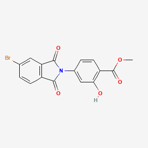 molecular formula C16H10BrNO5 B3452347 methyl 4-(5-bromo-1,3-dioxoisoindol-2-yl)-2-hydroxybenzoate 