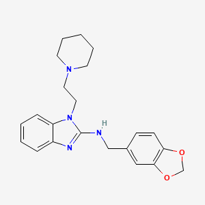 molecular formula C22H26N4O2 B3452367 N-(1,3-benzodioxol-5-ylmethyl)-1-[2-(1-piperidinyl)ethyl]-1H-benzimidazol-2-amine 
