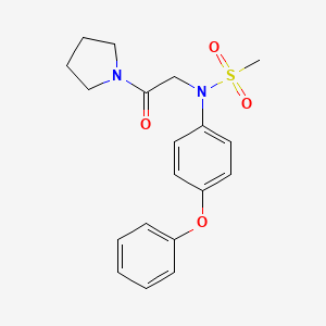 molecular formula C19H22N2O4S B3452402 N-[2-oxo-2-(1-pyrrolidinyl)ethyl]-N-(4-phenoxyphenyl)methanesulfonamide 