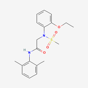 molecular formula C19H24N2O4S B3452422 N-(2,6-dimethylphenyl)-2-(2-ethoxy-N-methylsulfonylanilino)acetamide 