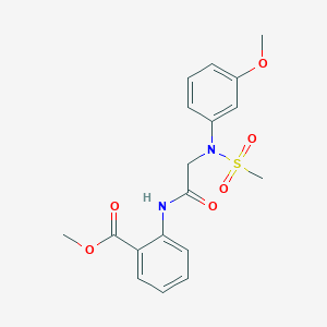 molecular formula C18H20N2O6S B3452501 methyl 2-{[N-(3-methoxyphenyl)-N-(methylsulfonyl)glycyl]amino}benzoate 