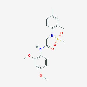 molecular formula C19H24N2O5S B3452547 N~1~-(2,4-dimethoxyphenyl)-N~2~-(2,4-dimethylphenyl)-N~2~-(methylsulfonyl)glycinamide 