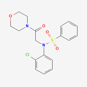 molecular formula C18H19ClN2O4S B3452555 N-(2-chlorophenyl)-N-(2-morpholin-4-yl-2-oxoethyl)benzenesulfonamide 