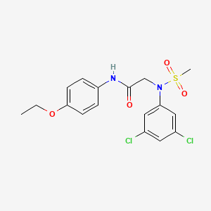 molecular formula C17H18Cl2N2O4S B3452559 N~2~-(3,5-dichlorophenyl)-N~1~-(4-ethoxyphenyl)-N~2~-(methylsulfonyl)glycinamide 