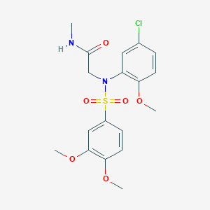 molecular formula C18H21ClN2O6S B3452586 N~2~-(5-chloro-2-methoxyphenyl)-N~2~-[(3,4-dimethoxyphenyl)sulfonyl]-N~1~-methylglycinamide 