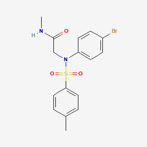 molecular formula C16H17BrN2O3S B3452594 N~2~-(4-bromophenyl)-N~1~-methyl-N~2~-[(4-methylphenyl)sulfonyl]glycinamide 