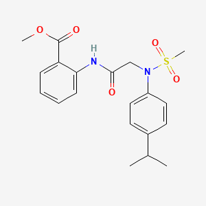 molecular formula C20H24N2O5S B3452620 methyl 2-[[2-(N-methylsulfonyl-4-propan-2-ylanilino)acetyl]amino]benzoate 