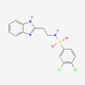molecular formula C15H13Cl2N3O2S B3452729 N-[2-(1H-benzimidazol-2-yl)ethyl]-3,4-dichlorobenzenesulfonamide 