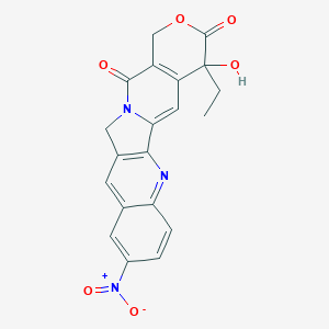 molecular formula C20H15N3O6 B034528 4-Ethyl-4-hydroxy-9-nitro-1H-pyrano[3',4':6,7]indolizino[1,2-b]quinoline-3,14(4H,12H)-dione CAS No. 104195-61-1
