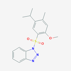B345281 1-((5-isopropyl-2-methoxy-4-methylphenyl)sulfonyl)-1H-benzo[d][1,2,3]triazole CAS No. 398996-78-6