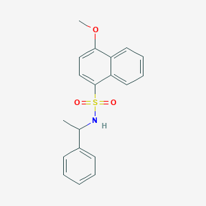 molecular formula C19H19NO3S B345325 4-methoxy-N-(1-phenylethyl)naphthalene-1-sulfonamide CAS No. 695175-92-9
