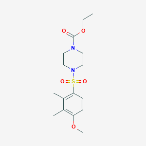 molecular formula C16H24N2O5S B345333 ethyl 4-(4-methoxy-2,3-dimethylbenzenesulfonyl)piperazine-1-carboxylate CAS No. 700852-94-4