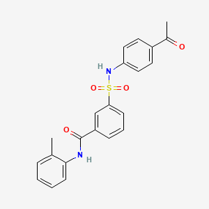 3-{[(4-acetylphenyl)amino]sulfonyl}-N-(2-methylphenyl)benzamide