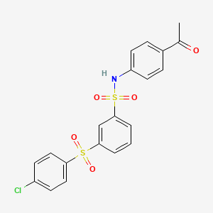 N-(4-acetylphenyl)-3-[(4-chlorophenyl)sulfonyl]benzenesulfonamide