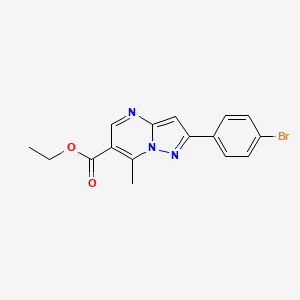 ethyl 2-(4-bromophenyl)-7-methylpyrazolo[1,5-a]pyrimidine-6-carboxylate