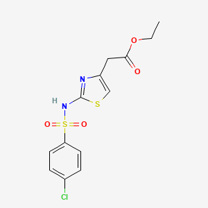 ethyl (2-{[(4-chlorophenyl)sulfonyl]amino}-1,3-thiazol-4-yl)acetate
