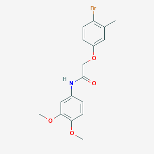 B3453784 2-(4-bromo-3-methylphenoxy)-N-(3,4-dimethoxyphenyl)acetamide CAS No. 5328-75-6