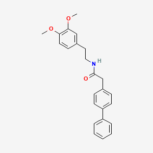 2-(4-biphenylyl)-N-[2-(3,4-dimethoxyphenyl)ethyl]acetamide