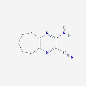 3-Amino-6,7,8,9-tetrahydro-5H-cyclohepta[B]pyrazine-2-carbonitrile