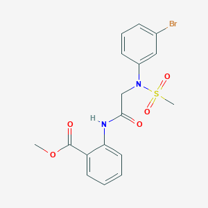 molecular formula C17H17BrN2O5S B3454435 methyl 2-{[N-(3-bromophenyl)-N-(methylsulfonyl)glycyl]amino}benzoate CAS No. 333458-93-8
