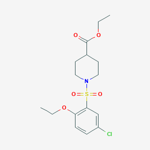 molecular formula C16H22ClNO5S B345444 Ethyl 1-(5-chloro-2-ethoxybenzenesulfonyl)piperidine-4-carboxylate CAS No. 915913-33-6