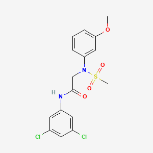 molecular formula C16H16Cl2N2O4S B3454441 N~1~-(3,5-dichlorophenyl)-N~2~-(3-methoxyphenyl)-N~2~-(methylsulfonyl)glycinamide 