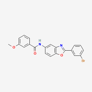 molecular formula C21H15BrN2O3 B3454480 N-[2-(3-bromophenyl)-1,3-benzoxazol-5-yl]-3-methoxybenzamide 