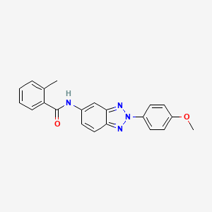 molecular formula C21H18N4O2 B3454493 N-[2-(4-methoxyphenyl)-2H-benzotriazol-5-yl]-2-methylbenzamide 