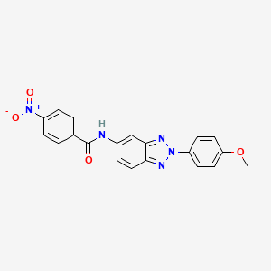 molecular formula C20H15N5O4 B3454505 N-[2-(4-methoxyphenyl)-2H-1,2,3-benzotriazol-5-yl]-4-nitrobenzamide 