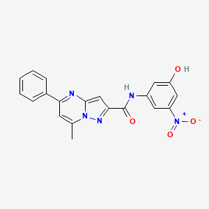 molecular formula C20H15N5O4 B3454857 N-(3-hydroxy-5-nitrophenyl)-7-methyl-5-phenylpyrazolo[1,5-a]pyrimidine-2-carboxamide 