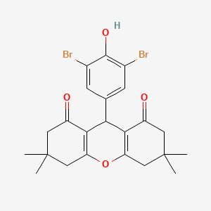 B3455500 9-(3,5-dibromo-4-hydroxyphenyl)-3,3,6,6-tetramethyl-3,4,5,6,7,9-hexahydro-1H-xanthene-1,8(2H)-dione CAS No. 5626-17-5