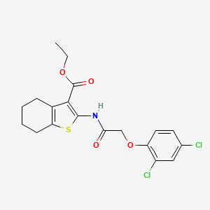 molecular formula C19H19Cl2NO4S B3455525 Ethyl 2-[2-(2,4-dichlorophenoxy)acetamido]-4,5,6,7-tetrahydrobenzo[B]thiophene-3-carboxylate 