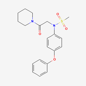 molecular formula C20H24N2O4S B3455580 N-(2-oxo-2-piperidin-1-ylethyl)-N-(4-phenoxyphenyl)methanesulfonamide 