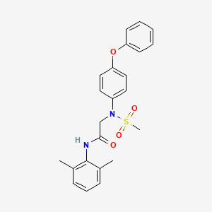 molecular formula C23H24N2O4S B3455589 N-(2,6-dimethylphenyl)-2-(N-methylsulfonyl-4-phenoxyanilino)acetamide 