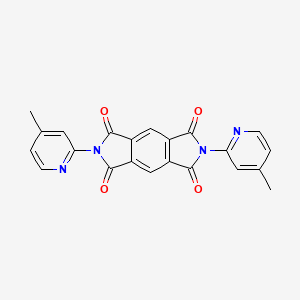 molecular formula C22H14N4O4 B3455608 2,6-Bis(4-methylpyridin-2-yl)pyrrolo[3,4-f]isoindole-1,3,5,7-tetrone 