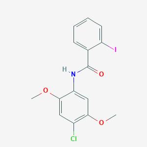 molecular formula C15H13ClINO3 B3455658 N-(4-chloro-2,5-dimethoxyphenyl)-2-iodobenzamide CAS No. 330215-70-8