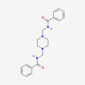 molecular formula C20H24N4O2 B3455699 N-({4-[(PHENYLFORMAMIDO)METHYL]PIPERAZIN-1-YL}METHYL)BENZAMIDE 