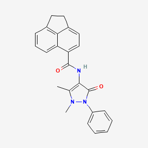 molecular formula C24H21N3O2 B3455704 N-(1,5-dimethyl-3-oxo-2-phenyl-2,3-dihydro-1H-pyrazol-4-yl)-1,2-dihydroacenaphthylene-5-carboxamide 