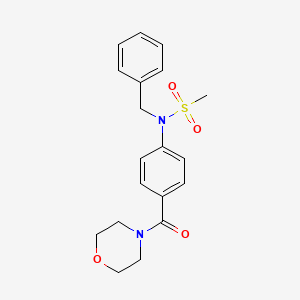 molecular formula C19H22N2O4S B3455809 N-benzyl-N-[4-(4-morpholinylcarbonyl)phenyl]methanesulfonamide 