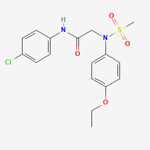 molecular formula C17H19ClN2O4S B3455852 N~1~-(4-chlorophenyl)-N~2~-(4-ethoxyphenyl)-N~2~-(methylsulfonyl)glycinamide 