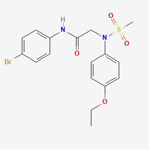 molecular formula C17H19BrN2O4S B3455857 N~1~-(4-bromophenyl)-N~2~-(4-ethoxyphenyl)-N~2~-(methylsulfonyl)glycinamide 
