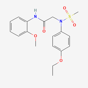 molecular formula C18H22N2O5S B3455873 N~2~-(4-ethoxyphenyl)-N~1~-(2-methoxyphenyl)-N~2~-(methylsulfonyl)glycinamide 